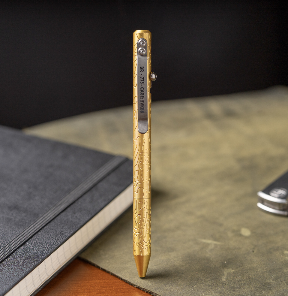 Brass MaxMadCo Bolt Action Pen - GEN 2 Eye Catching Design