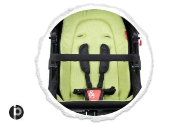 patented tidy 5-point harness system