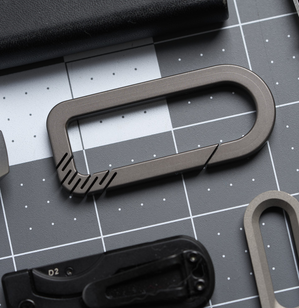 The CB Carabiner NATURAL TITANIUM FINISH