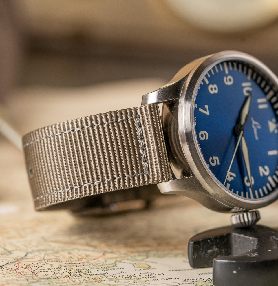 Augsburg Blaue Stunde 42mm | Blue Dial Watch Brushed Steel Case