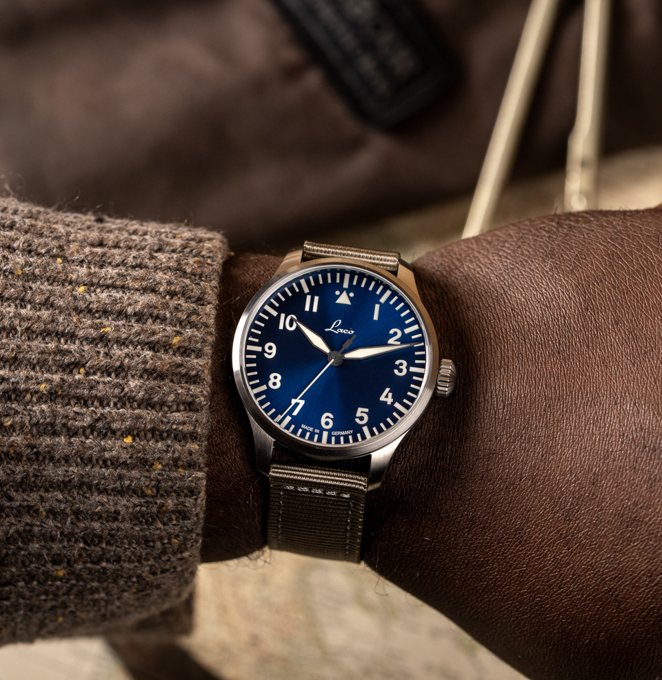 Augsburg Blaue Stunde 39mm | Blue Dial Watch 39mm on a 7.5