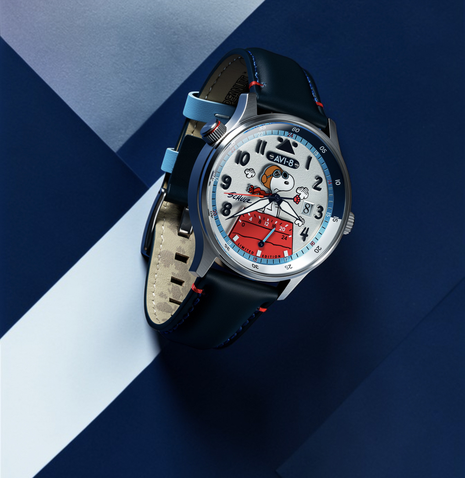 AVI-8 Hawker Hurricane McKellar Dual Time Peanuts Snoopy Flying Ace Limited Edition - Preorder Official AVI-8 x Peanuts