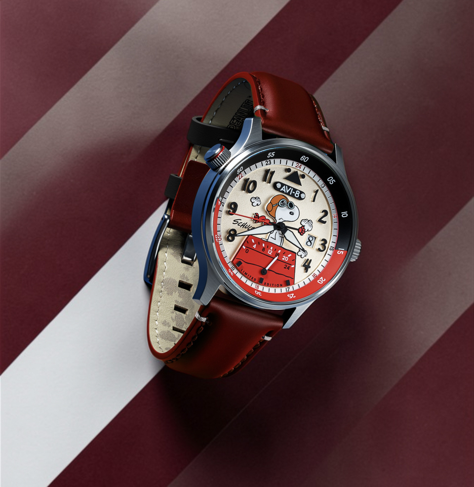 AVI-8 Hawker Hurricane McKellar Dual Time Peanuts Snoopy Flying Ace Limited Edition - Preorder Official AVI-8 x Peanuts