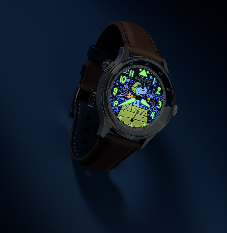 AVI-8 Hawker Hurricane McKellar Dual Time Peanuts Snoopy Flying Ace Limited Edition - Preorder Luminous Details