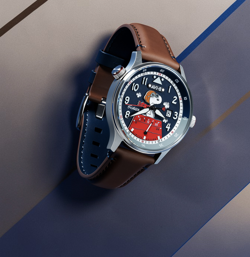 AVI-8 Hawker Hurricane McKellar Dual Time Peanuts Snoopy Flying Ace Limited Edition - Preorder Official AVI-8 x Peanuts