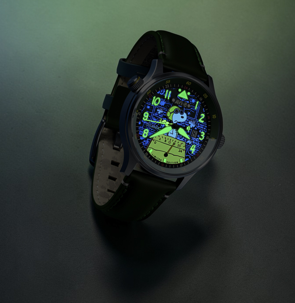 AVI-8 Hawker Hurricane McKellar Dual Time Peanuts Snoopy Flying Ace Limited Edition - Preorder Luminous Details