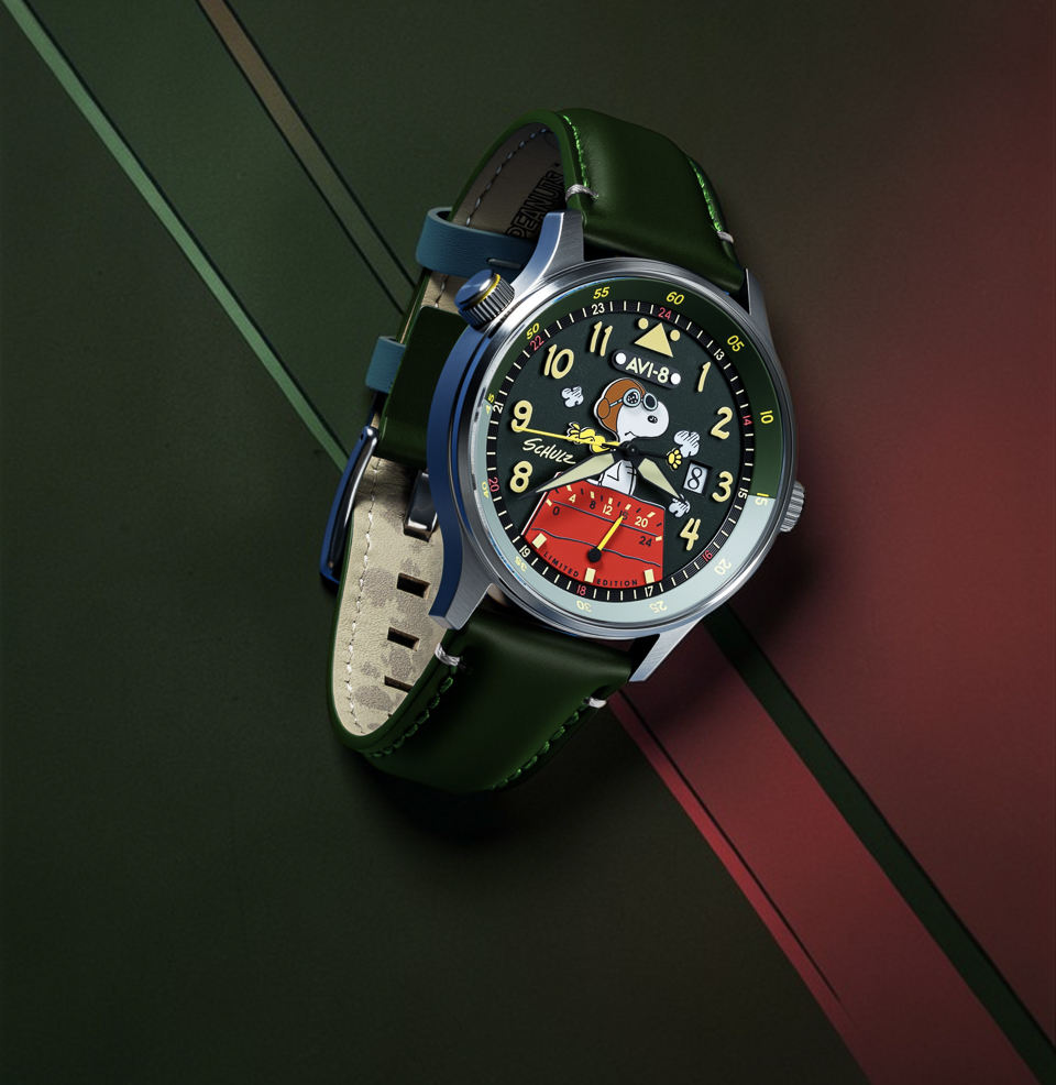 AVI-8 Hawker Hurricane McKellar Dual Time Peanuts Snoopy Flying Ace Limited Edition - Preorder Official AVI-8 x Peanuts