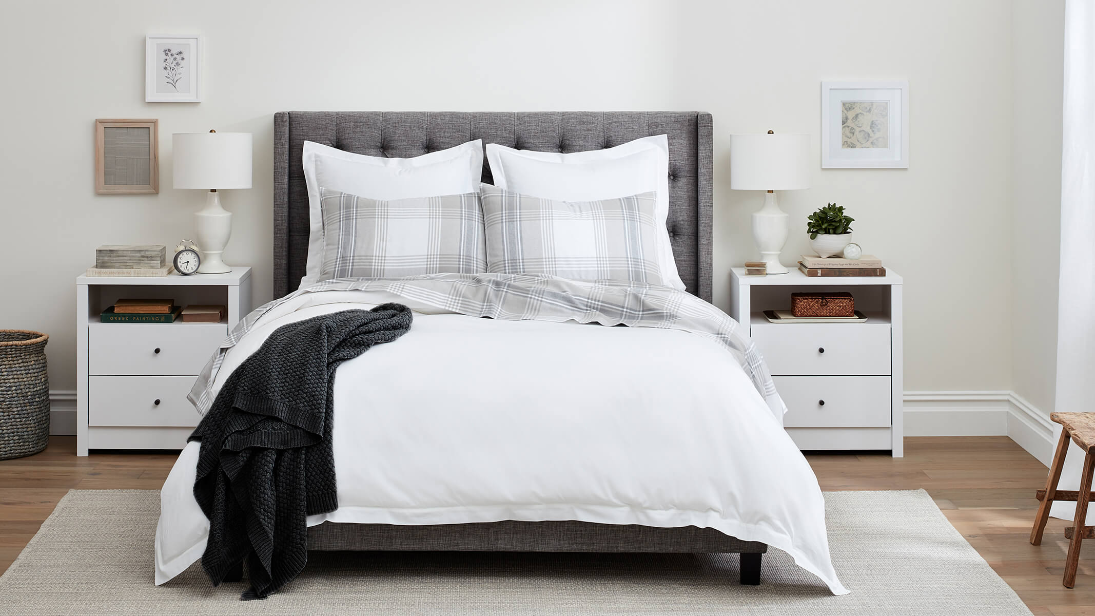 Bed with Signature Plaid Flannel Sheet Set image
