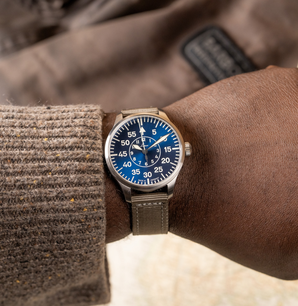 Aachen Blaue Stunde 42mm | Blue Dial Watch 42mm Stainless Steel Case