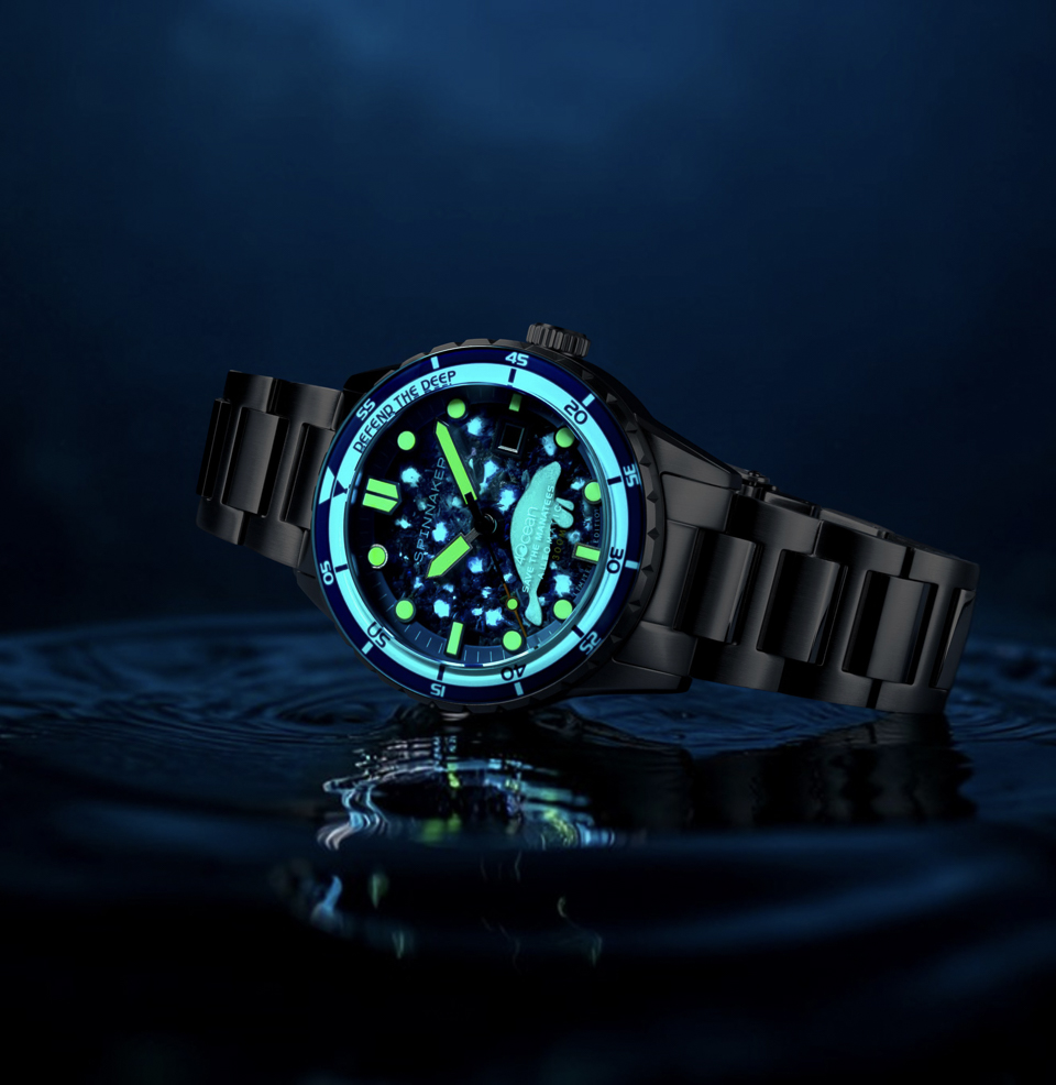Spinnaker Hass Automatic x 4ocean Limited Edition Watch Collection Swiss Newlite Luminous Indices