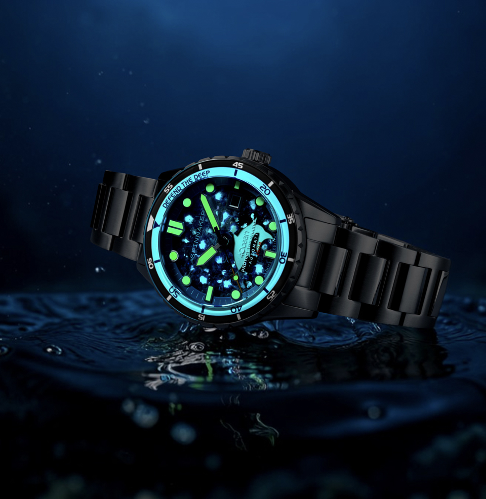 Spinnaker Hass Automatic x 4ocean Limited Edition Watch Collection Swiss Newlite Luminous Indices