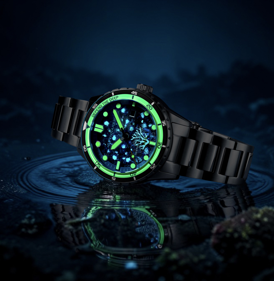 Spinnaker Hass Automatic x 4ocean Limited Edition Watch Collection Swiss Newlite Luminous Indices