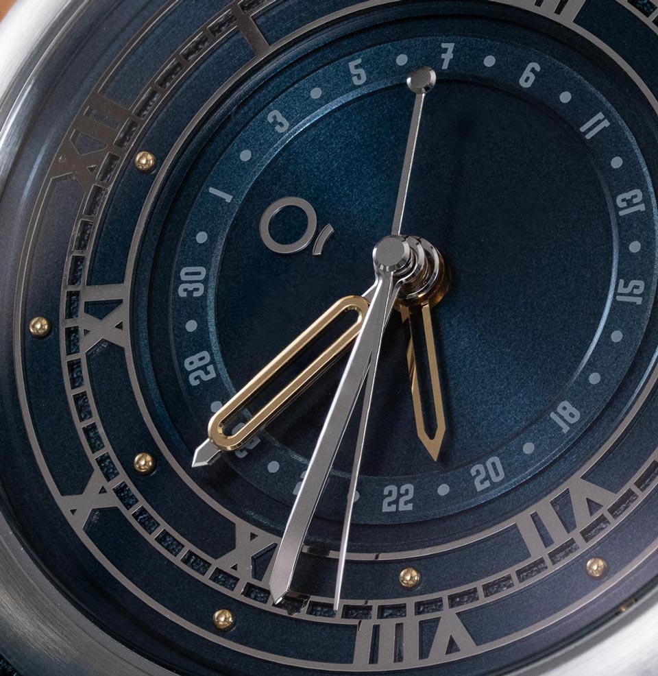 Coriolis Pointer Date - Venetus Teal Highly detailed hands capture attention