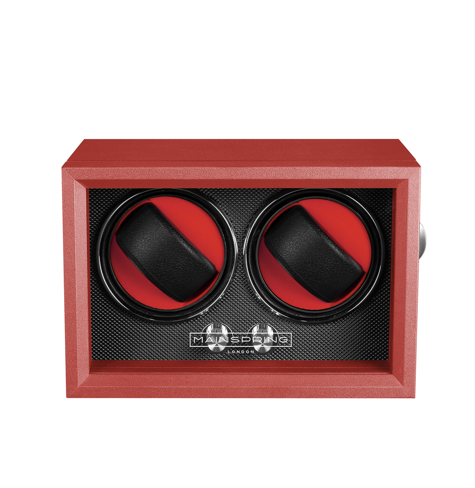 Guardian Dual Slot Watch Winder Brand name printed on the glass