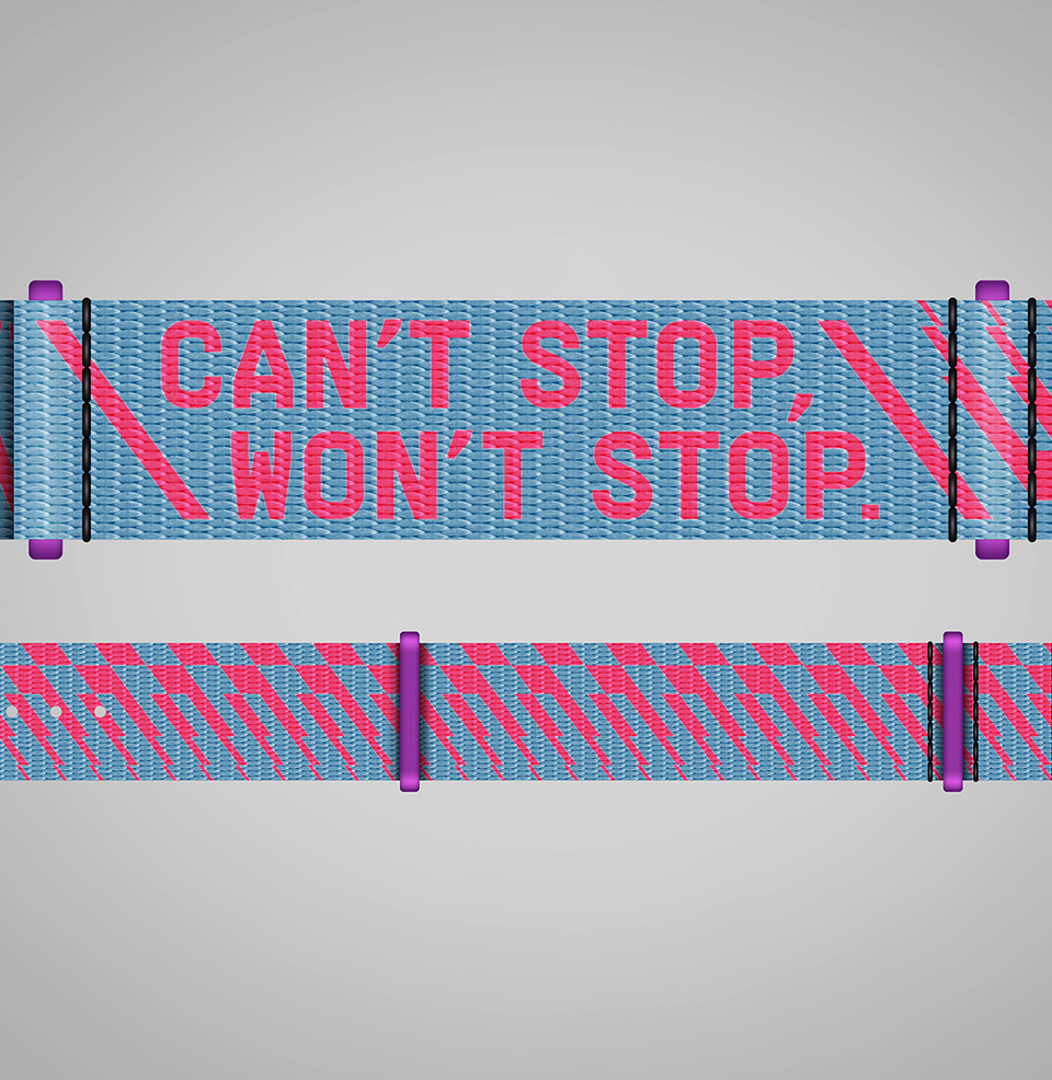 StrapHabit x Worn & Wound 2026 Ride to Conquer Cancer Team Strap Two Sides, Two Designs