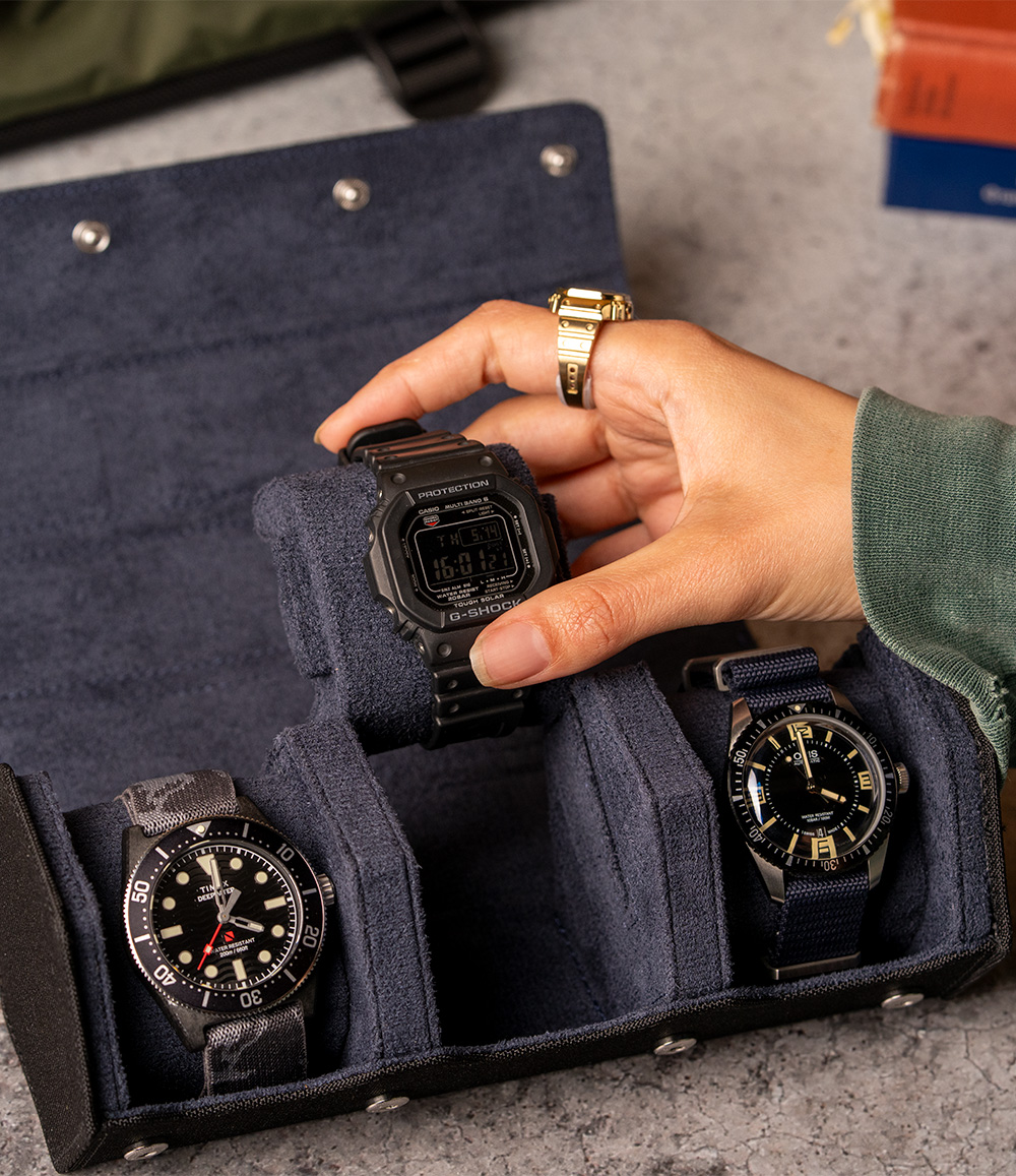 Arsenale Esagono 3-Slot Watch Roll