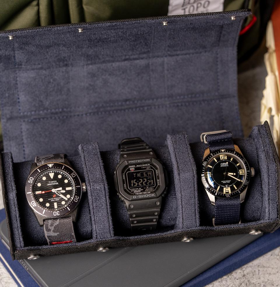 Arsenale Esagono 3-Slot Watch Roll Rolls Out as a Display Surface