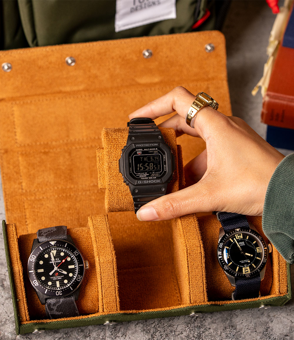 Arsenale Esagono 3-Slot Watch Roll