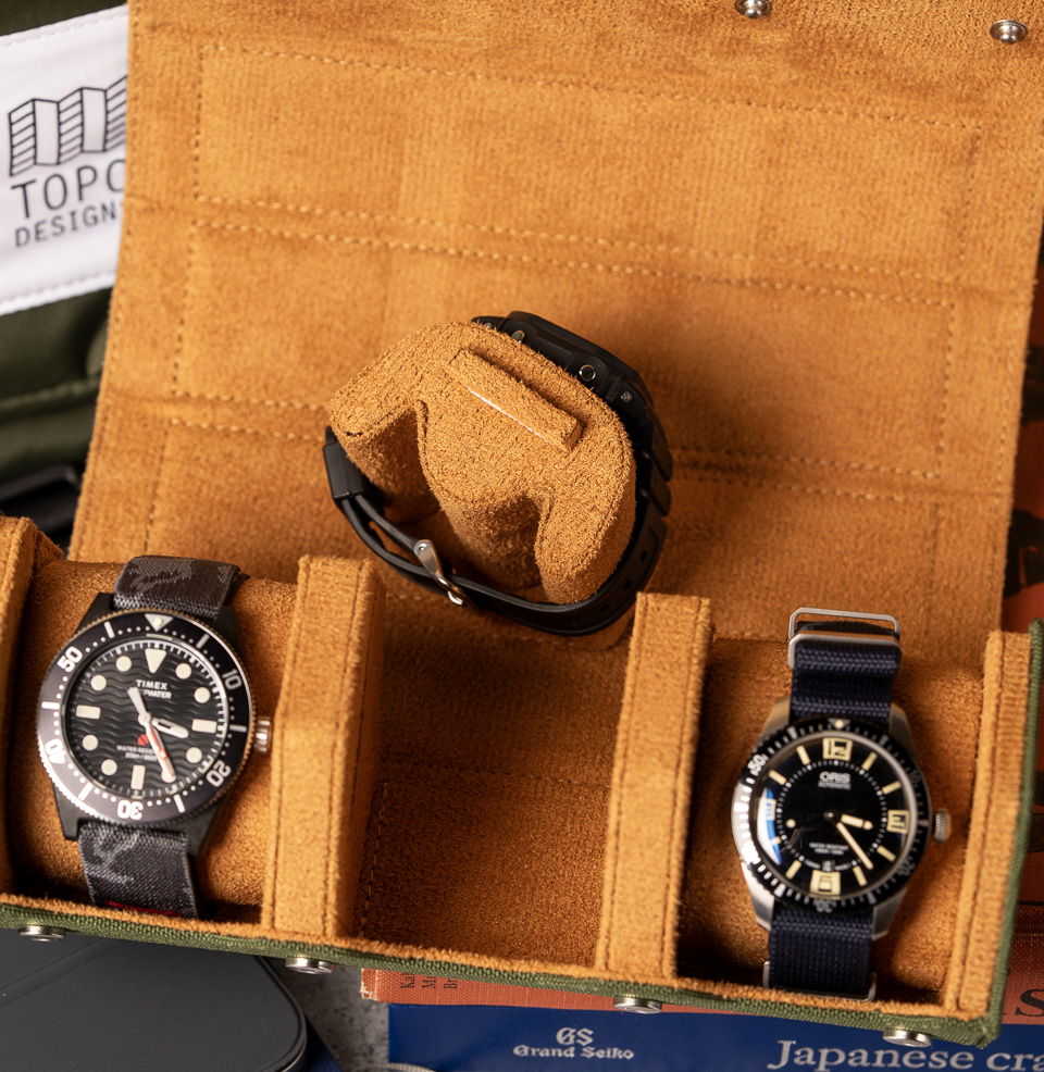 Arsenale Esagono 3-Slot Watch Roll Partition Barrier Between Slots