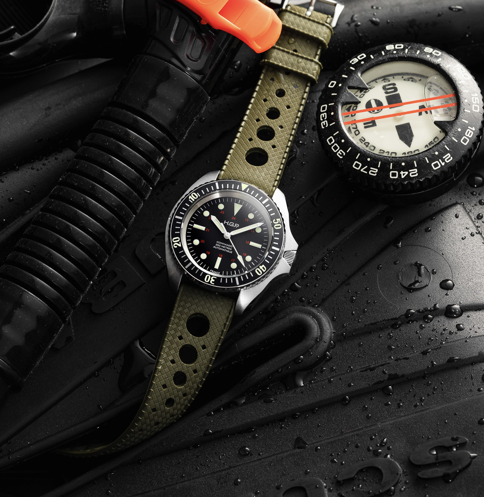 HGP Diver 200M Automatic Commando Unidirectional Rotating Bezel