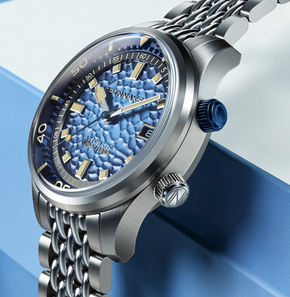 Bradner Automatic Glacier Blue Color Matched Crown