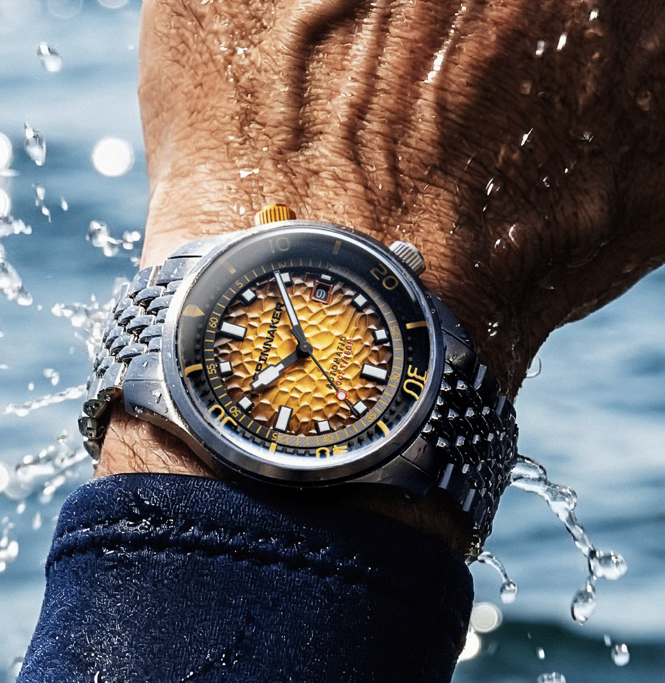 Bradner Automatic Saffron Splash 42mm Marine-Grade 316L Steel
