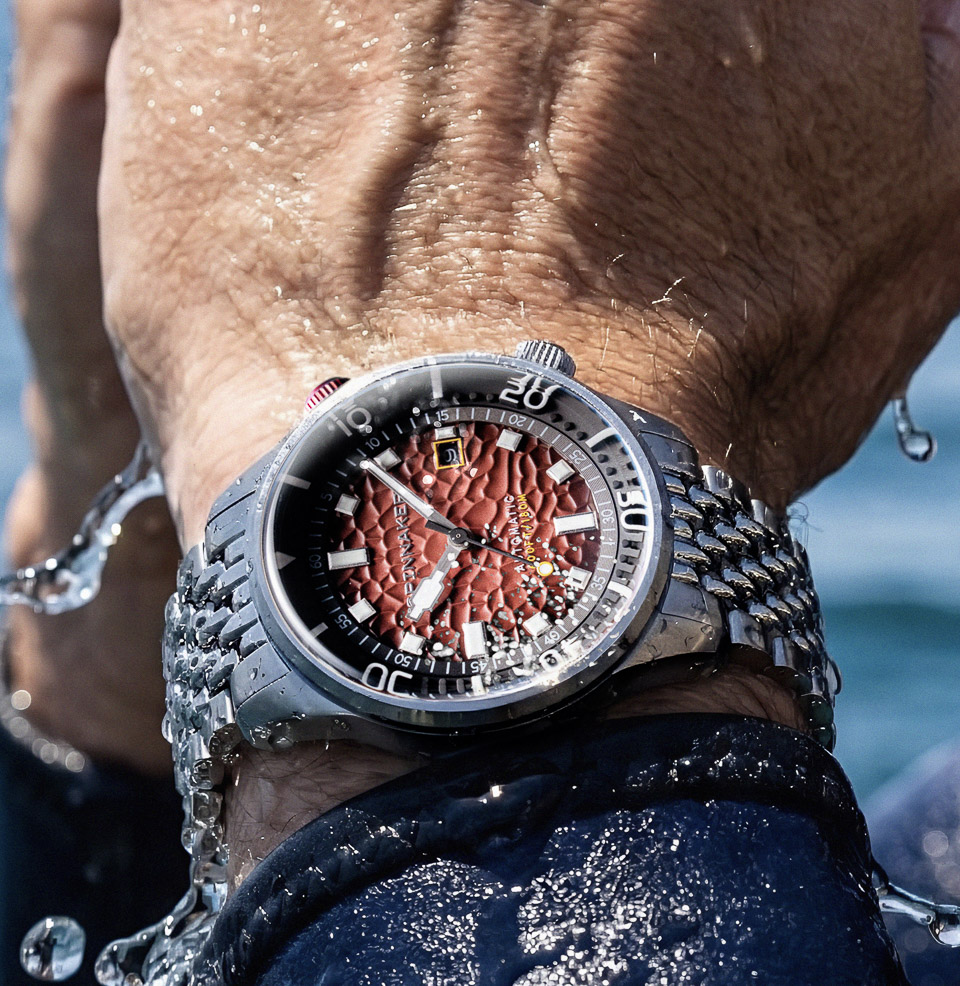 Bradner Automatic Scarlet Horizon 42mm Marine-Grade 316L Steel