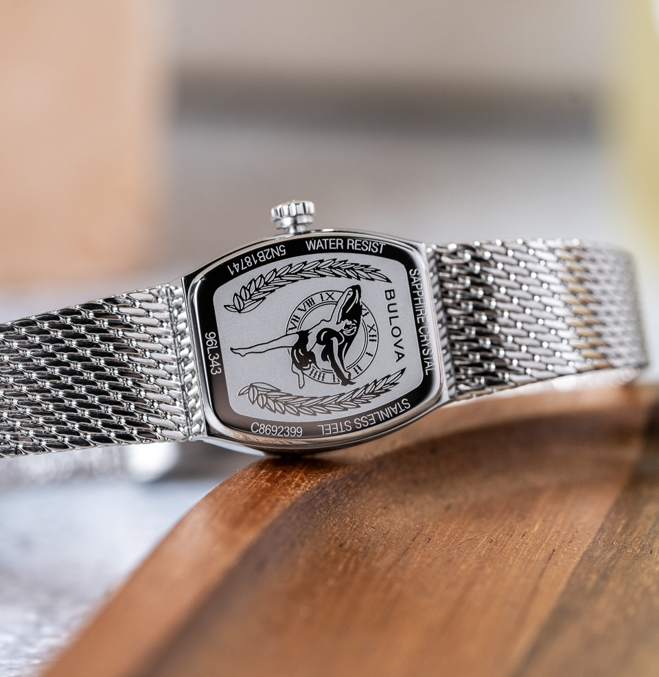 Bulova Goddess of Time Engraved Goddess of Time Caseback