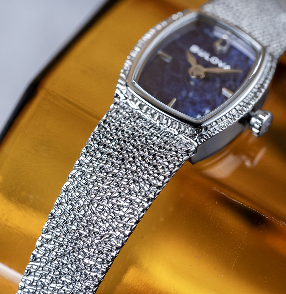 Bulova Goddess of Time Textured Mesh Bracelet