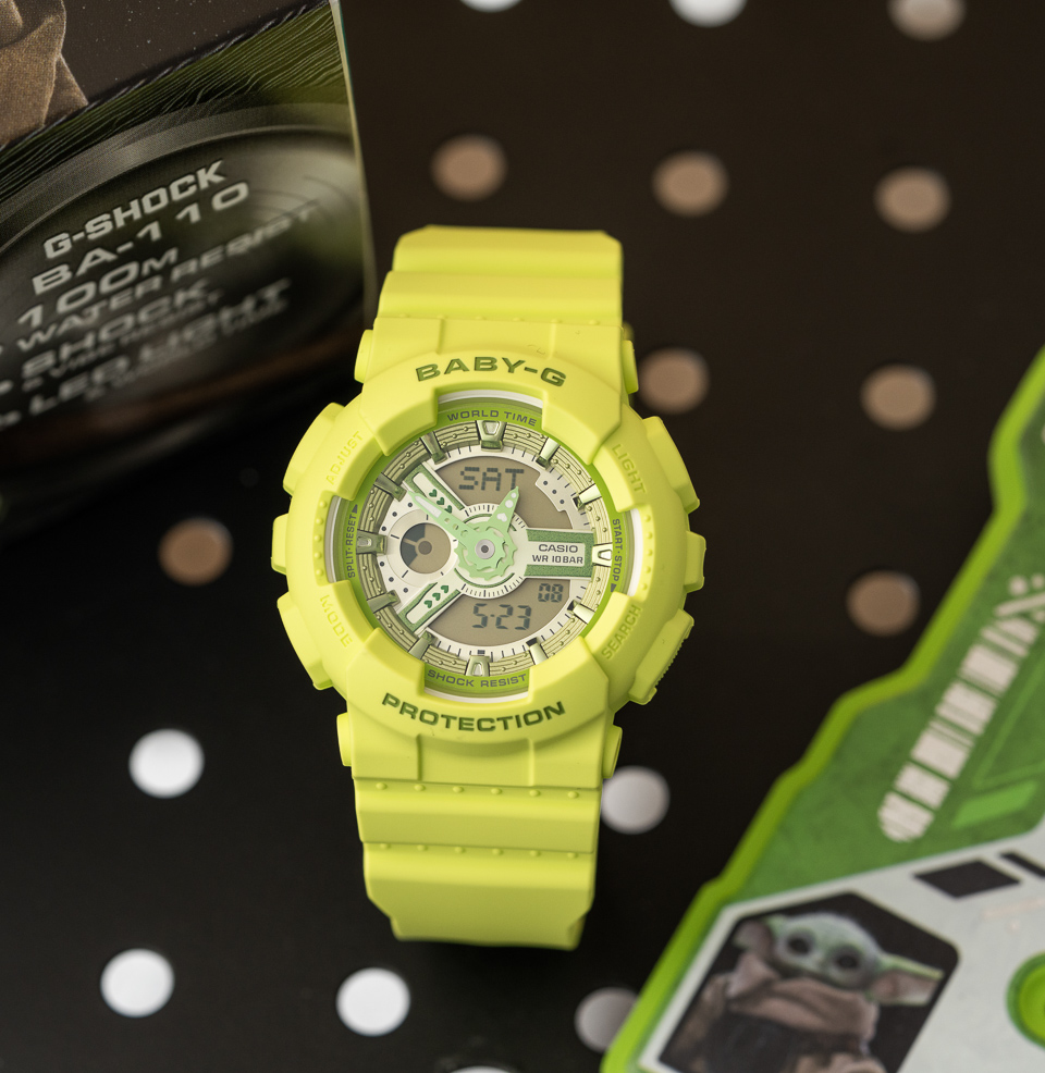 G-SHOCK x Star Wars: The Mandalorian and Grogu Grogu™ Green Throughout (BA-110).