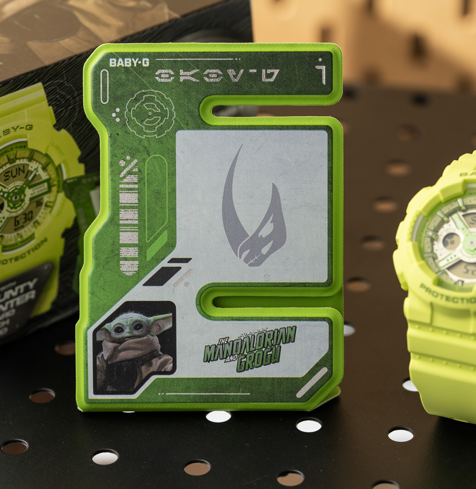 G-SHOCK x Star Wars: The Mandalorian and Grogu First-Ever Magnetic Display Stand