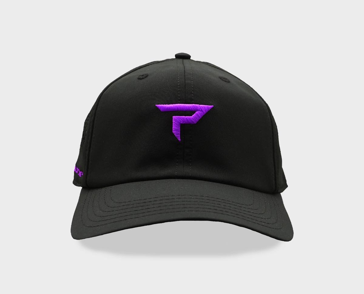 Performance Icon Hat - Black and Purple - Front View