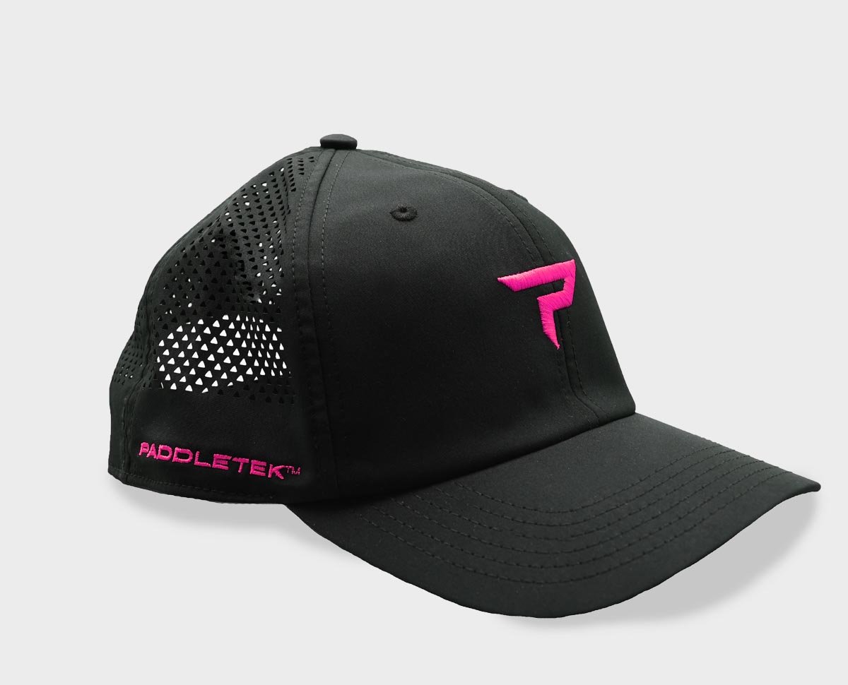 Performance Icon Hat - Black and Pink - Side View