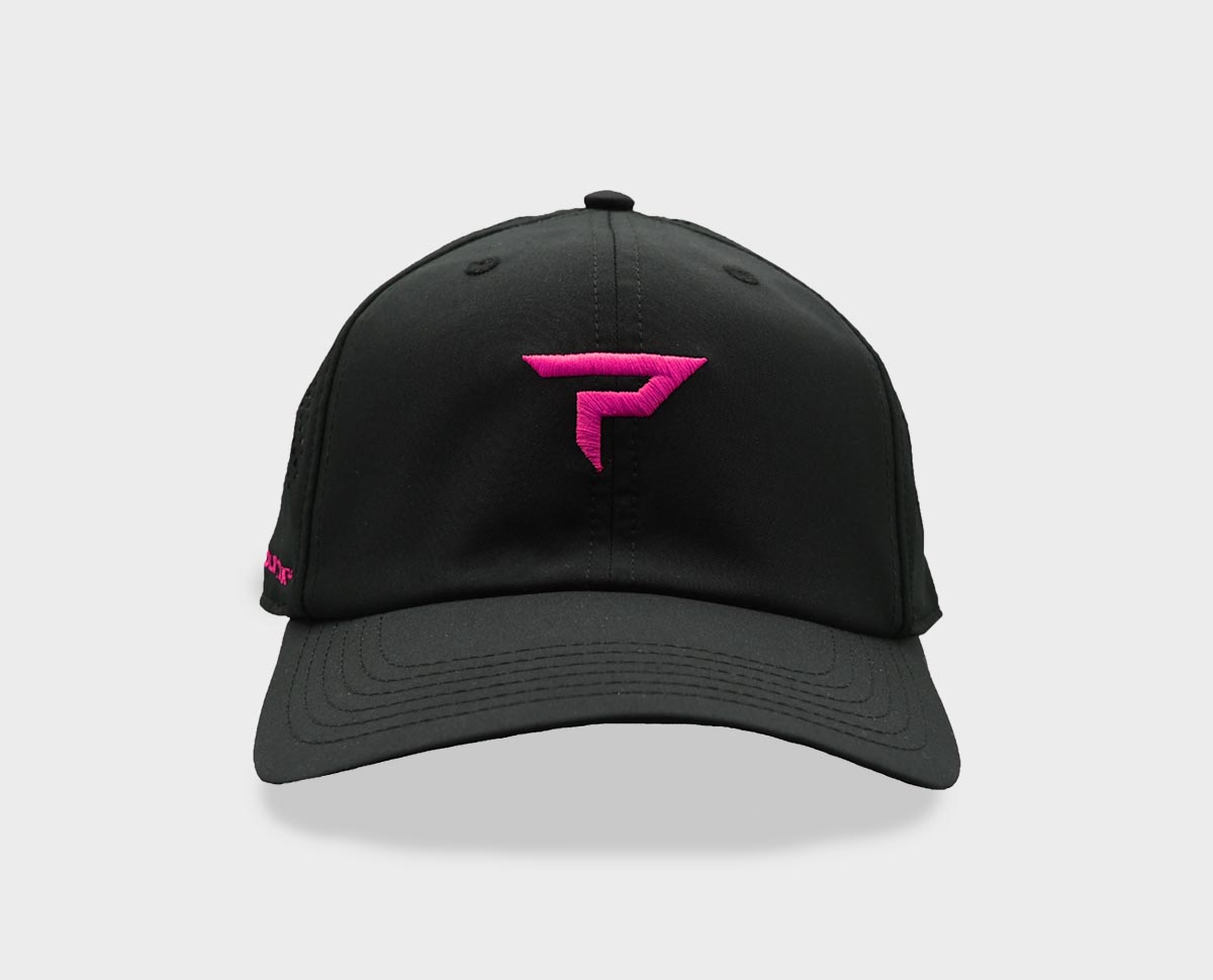 Performance Icon Hat - Black and Pink - Front View