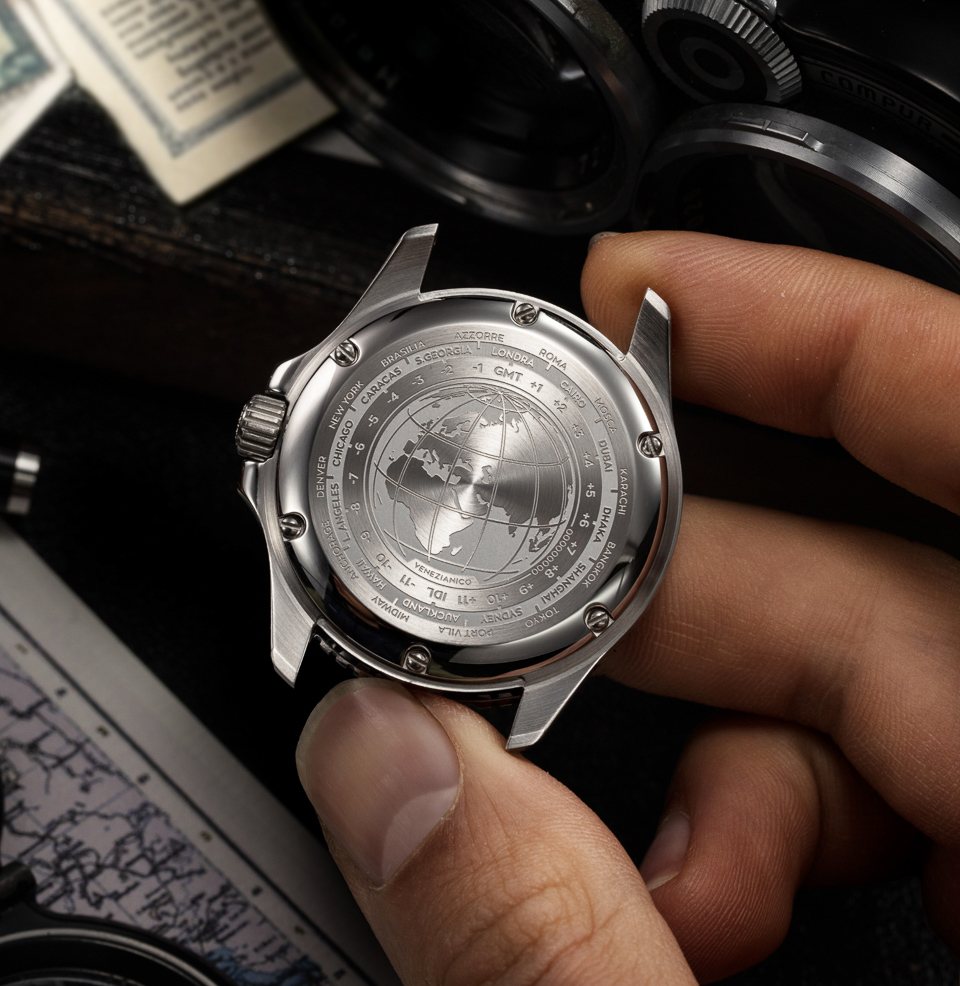 Venezianico Nereide GMT 39 Engraved Globe Caseback