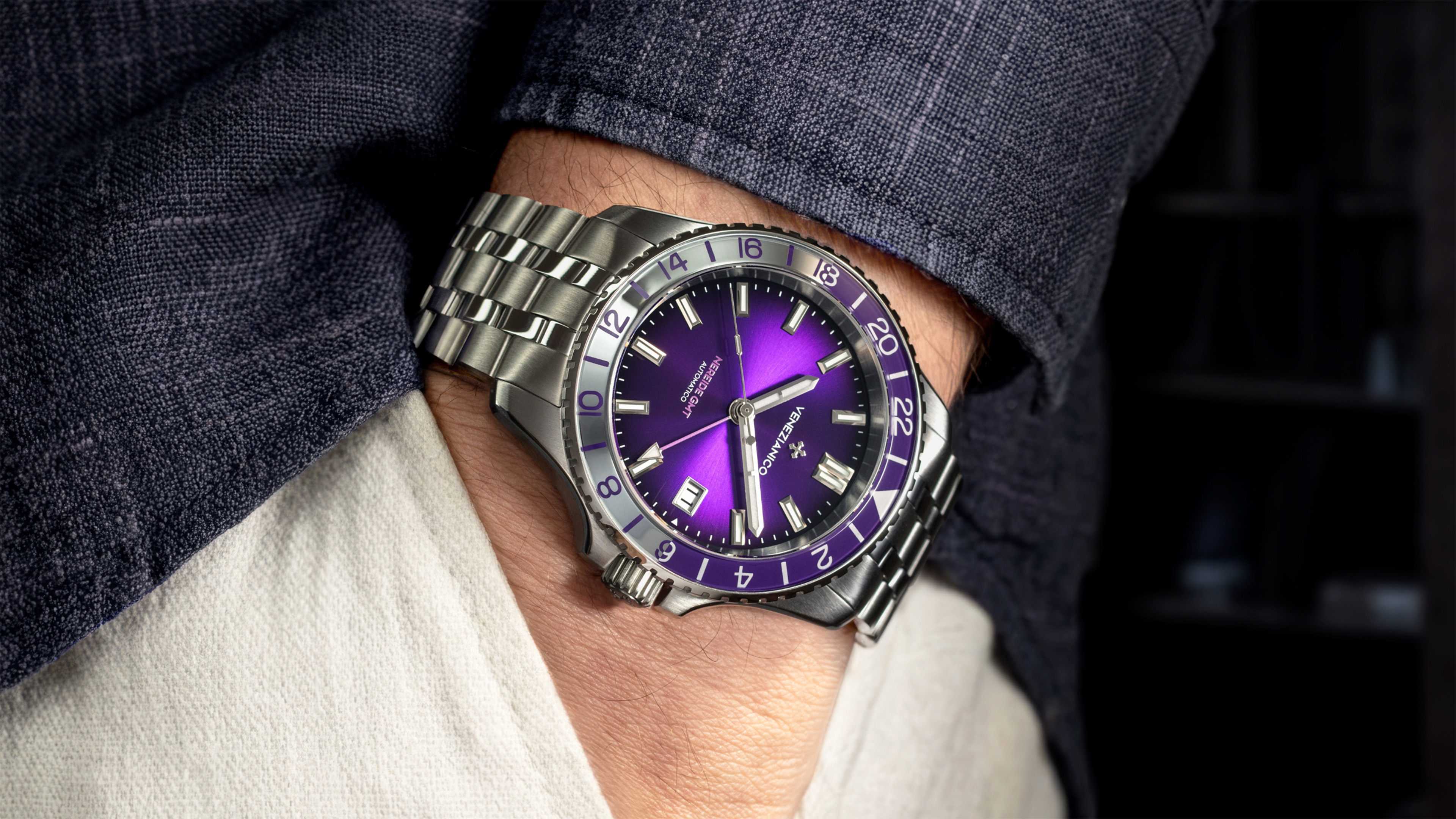 Venezianico NEREIDE GMT自動巻きダイバーズウォッチ Venezianico Nereide GMT 39 Watches – Windup Watch Shop