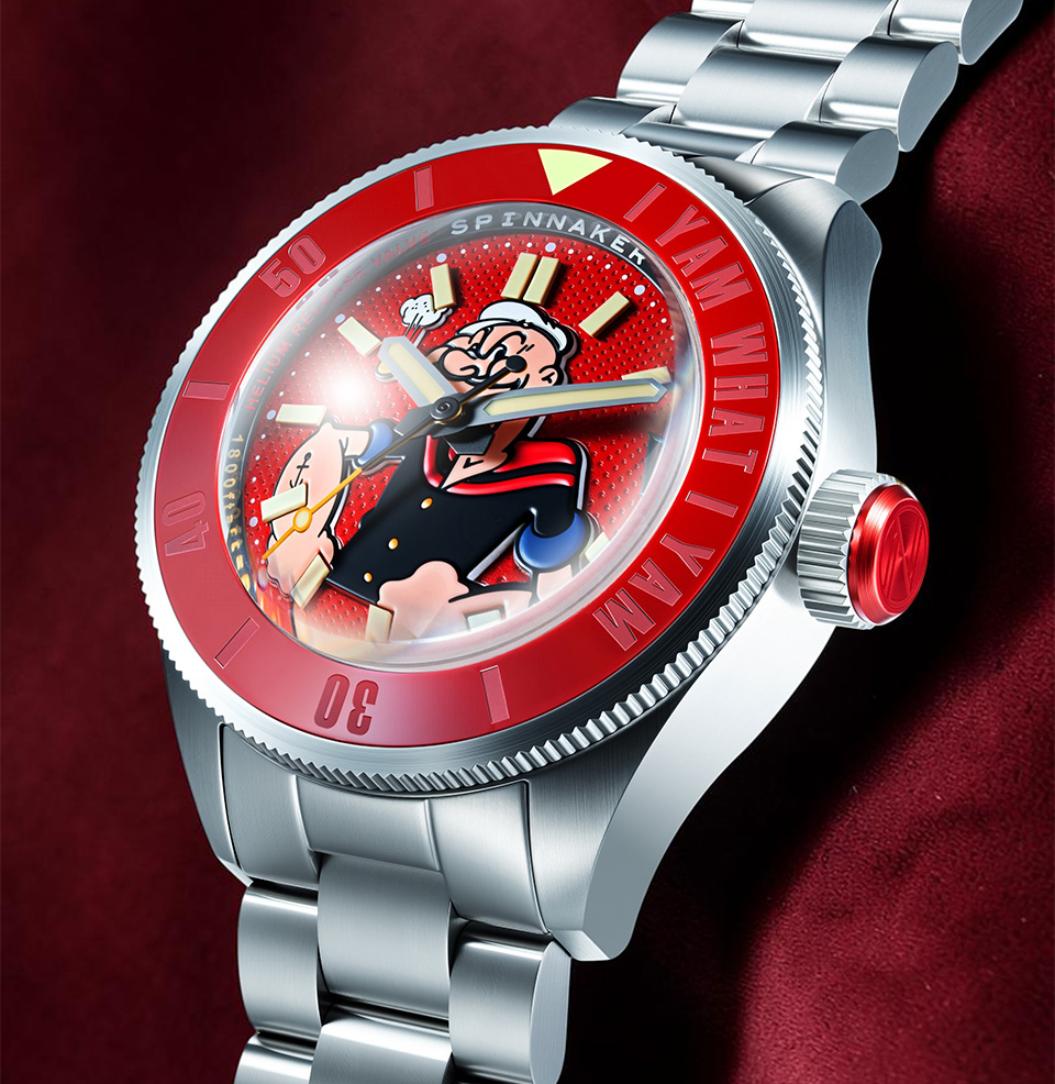 Spinnaker Piccard Automatic Popeye Forearm Fury Limited Edition Spinnaker x Popeye