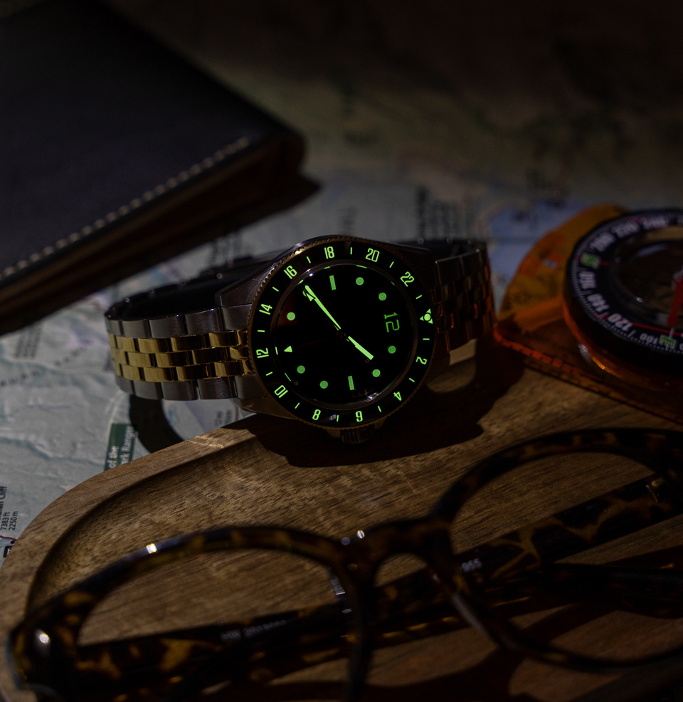 Fior 555 GMT Watch Collection Upgraded Super-LumiNova®