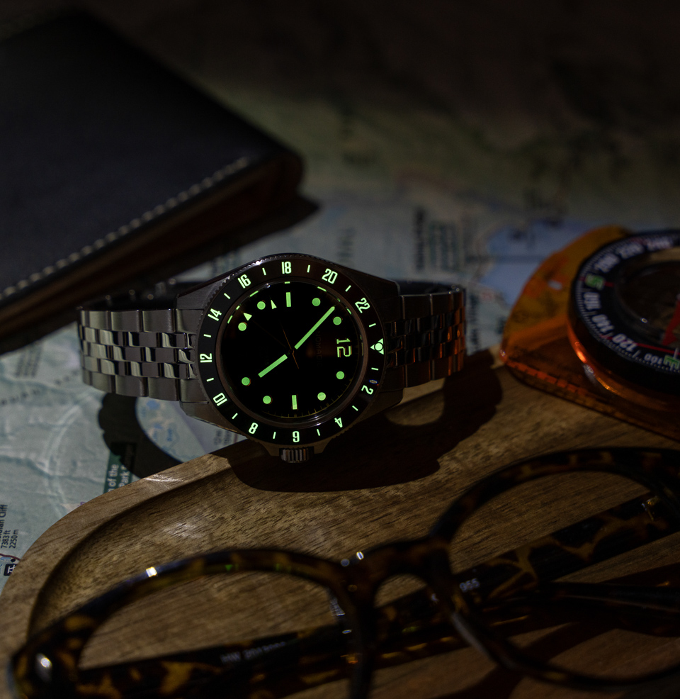 Fior 555 GMT Watch Collection Upgraded Super-LumiNova®