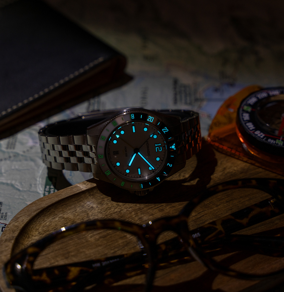 Fior 555 GMT Watch Collection Upgraded Super-LumiNova®
