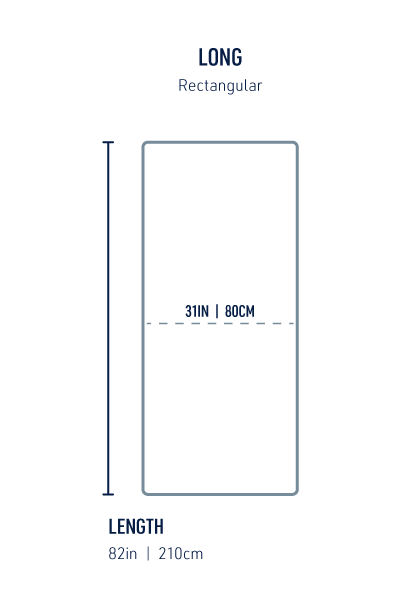 Long Rectangular / Navy Blue