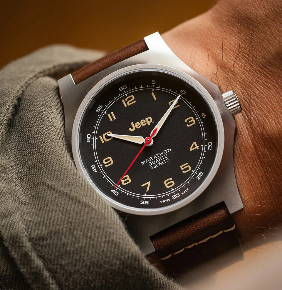 Marathon x Jeep® 41mm Willys — Officer's Field Watch 41mm Stainless Steel Case