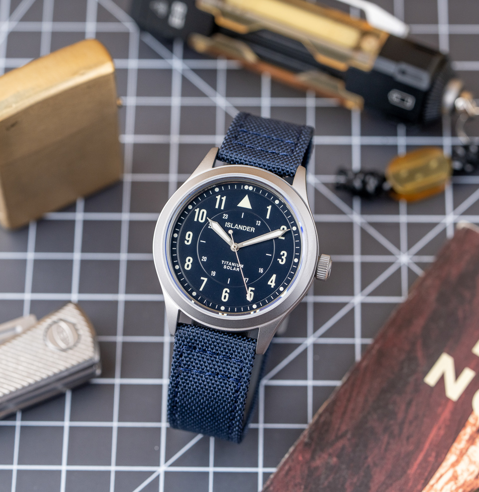 Islander Babylon HV1000 Titanium Solar Field Watch No-date movement
