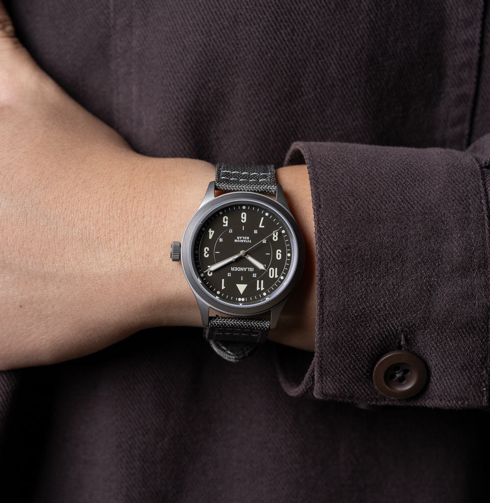 Islander Babylon HV1000 Titanium Solar Field Watch 40mm Titanium Case