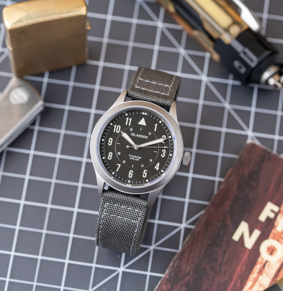 Islander Babylon HV1000 Titanium Solar Field Watch No-date movement