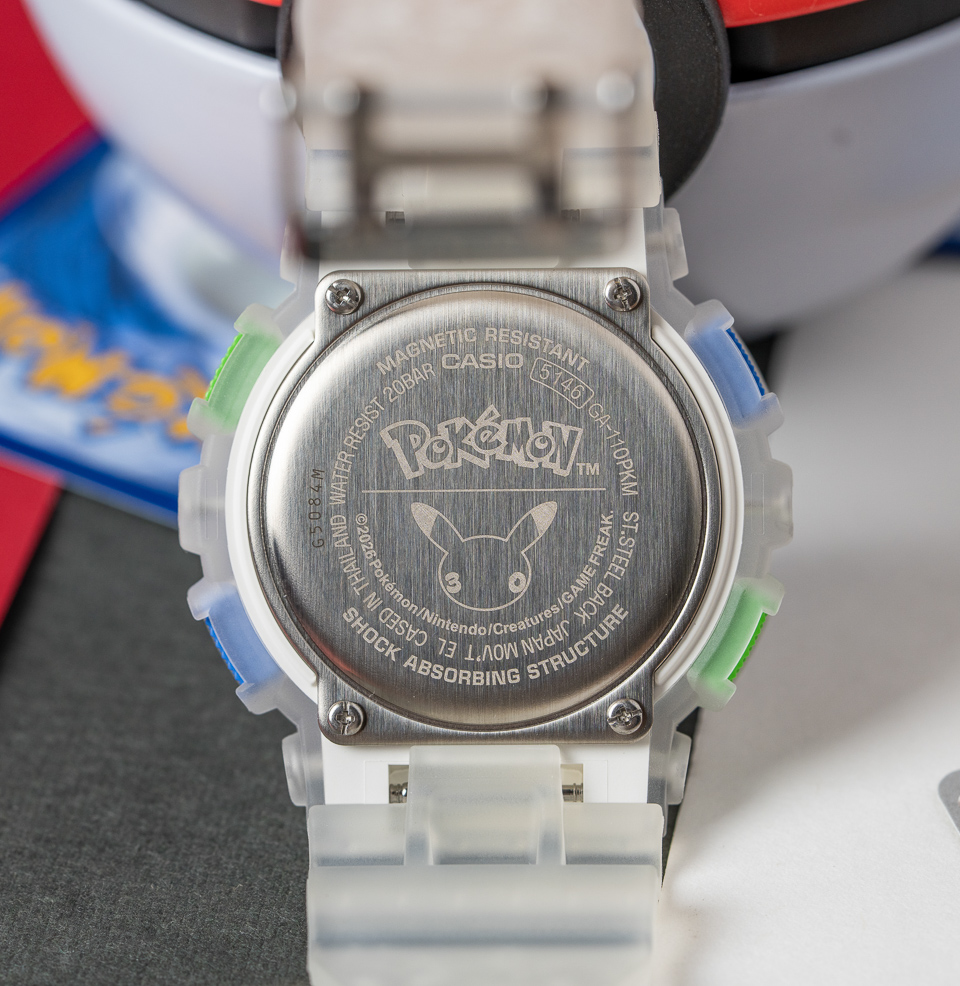 G-SHOCK x Pokémon GA-110PKM-7A — 30th Anniversary Engraved 30th anniversary caseback