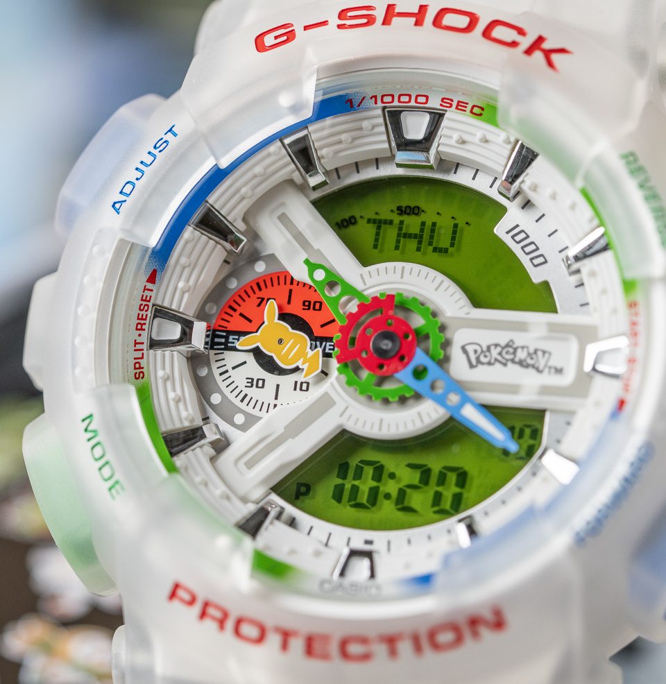 G-SHOCK x Pokémon GA-110PKM-7A — 30th Anniversary Pikachu Subdial