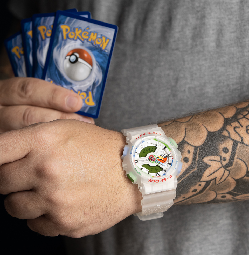 G-SHOCK x Pokémon GA-110PKM-7A — 30th Anniversary Clear resin case