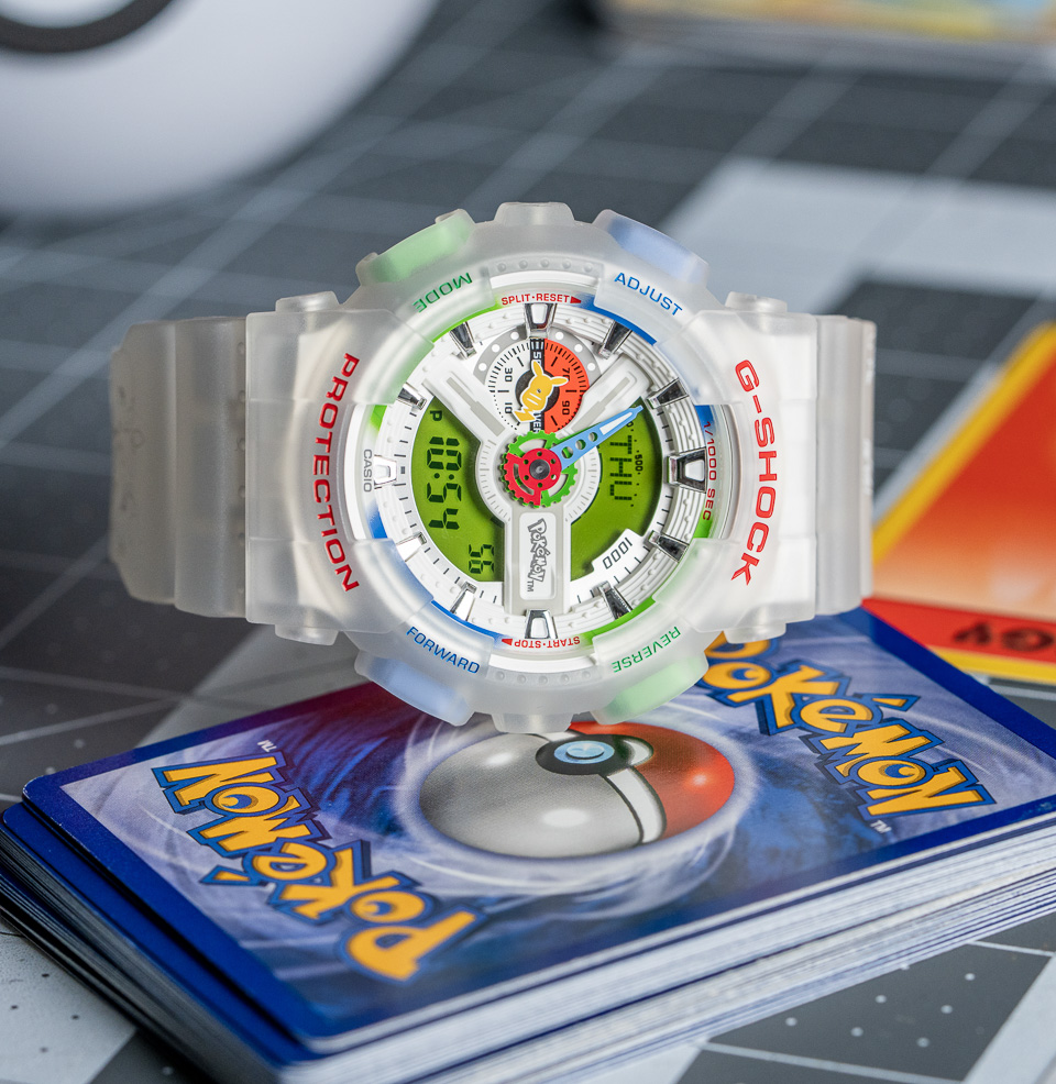 G-SHOCK x Pokémon GA-110PKM-7A — 30th Anniversary 1/1000-second stopwatch