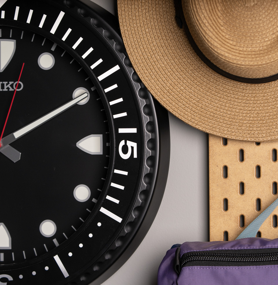 Seiko QXA849 Heritage Design Wall Clock Black Dial